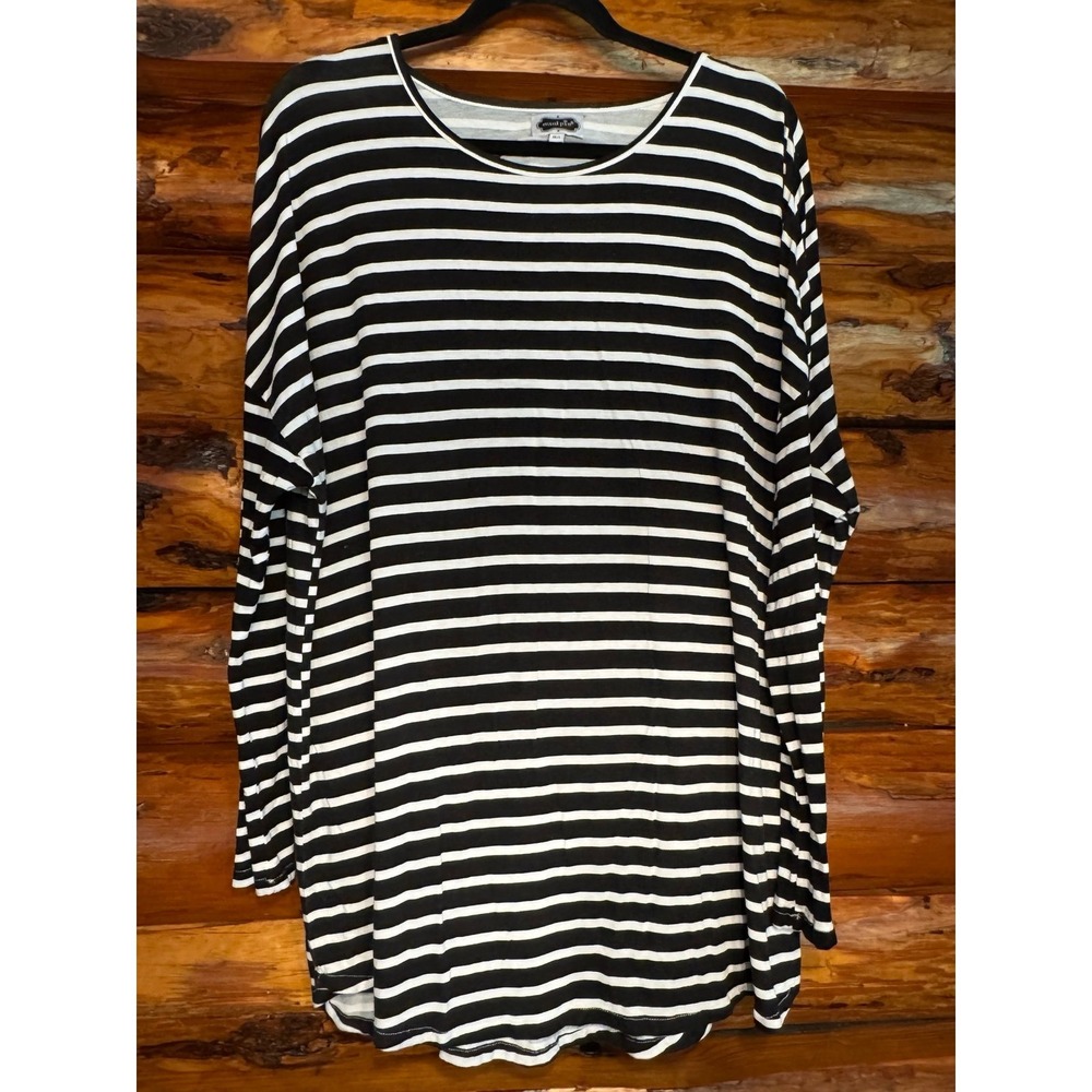 Mud‎ Pie Oversized Black and White Striped Tunic Size M/L